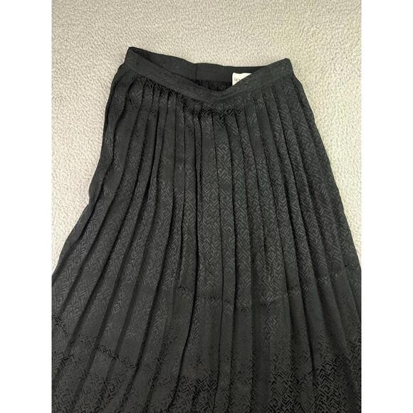 Vintage Raul Blanco Black 100% Silk Skirt Women's Size 8 (26x30) Midi - Picture 2 of 11